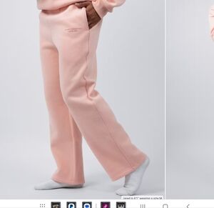Pink Relaxed-Fit Sweatpants with Elastic Waistband